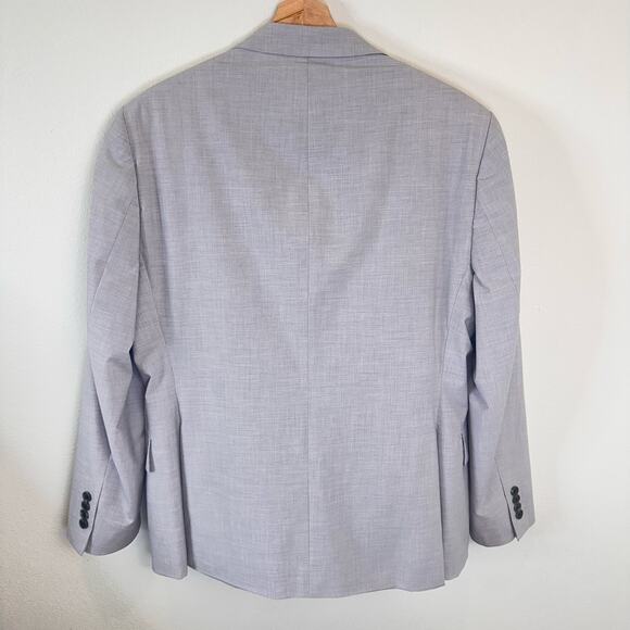 JF J. Ferrar Suit 40S 34x30 Light Gray Classic Fit 2 Piece Jacket Pants Stretch - Picture 3 of 10